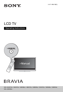 Manual Sony Bravia KDL-55HX753 LCD Television
