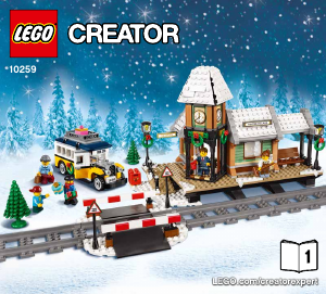 Instrukcja Lego set 10259 Creator Stacja w zimowej wiosce