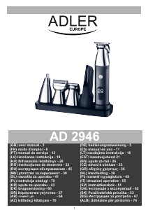 Priručnik Adler AD 2946 Trimer za bradu
