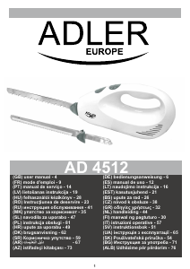 Manual Adler AD 4512 Cuțit electric
