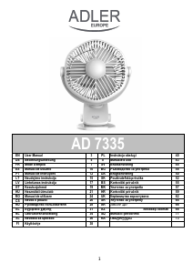 Прирачник Adler AD 7335 Вентилатор
