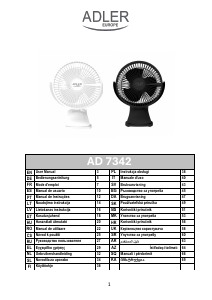Vadovas Adler AD 7342 Ventiliatorius