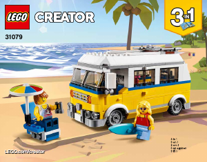 Kullanım kılavuzu Lego set 31079 Creator Günışığı Sörfçü Karavanı