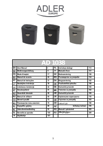 Käyttöohje Adler AD 1038 Paperisilppuri