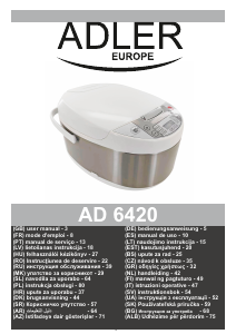 Rokasgrāmata Adler AD 6420 Spiediena katls