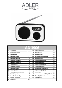 Brugsanvisning Adler AD 1906 Radio