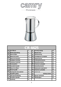 Manual Camry CR 4425 Espressor