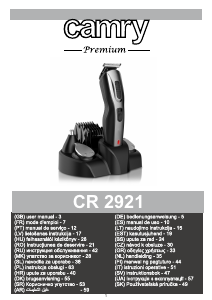 Руководство Camry CR 2921 Машинка для стрижки волос