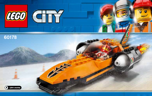 Käyttöohje Lego set 60178 City Nopeusennätysauto