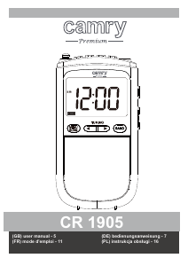 Mode d’emploi Camry CR 1905 Radio