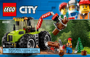 Manual Lego set 60181 City Trator florestal