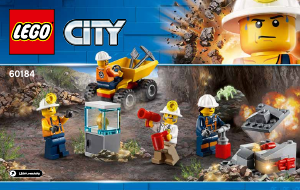 Manual Lego set 60184 City Equipa de mineiros