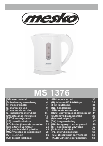 Manual de uso Mesko MS 1376 Hervidor