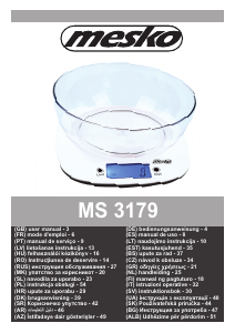 Manuale Mesko MS 3179 Bilancia da cucina