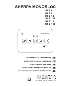 Bruksanvisning Olimpia Splendid Sherpa Monobloc S1 E 6 Thermostat