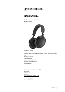 Bruksanvisning Sennheiser Momentum 4 Hörlurar