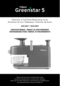 Bruksanvisning Tribest GS5-2GY-B Juicepress