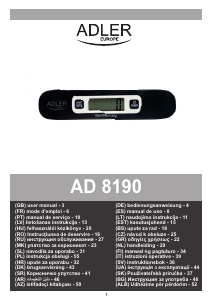 Priručnik Adler AD 8190 Vaga za prtljagu