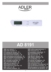 Käyttöohje Adler AD 8191 Matkatavaravaaka