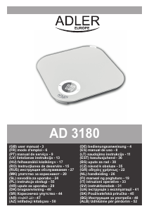 Kasutusjuhend Adler AD 3180 Köögikaal