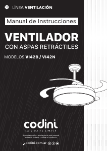 Manual de uso Codini VI42B Ventilador de techo