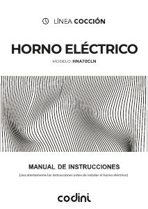 Manual de uso Codini HNA70CLN Horno
