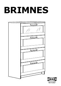 Priručnik IKEA BRIMNES (4 drawers) Komoda