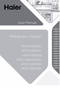 Rokasgrāmata Haier HFR3718ENMD Ledusskapis ar saldētavu