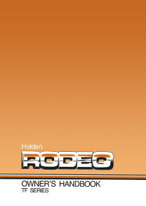 Manual Holden TF Rodeo (1994)
