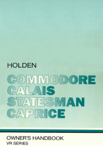 Manual Holden VR Commodore (1993)