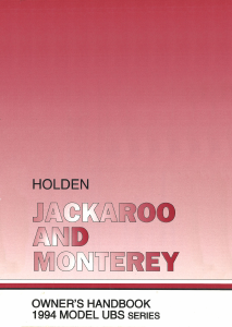 Manual Holden UBS Jackararoo (1994)