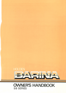 Manual Holden SB Barina (1993)