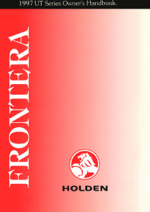 Manual Holden Frontera (1997)