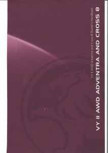 Manual Holden VY Adventra (2005)