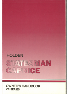 Manual Holden VR Commodore (1994)