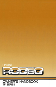 Manual Holden TF Rodeo (1996)