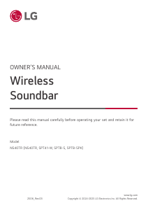 Manual LG NS40TR Home Theater System