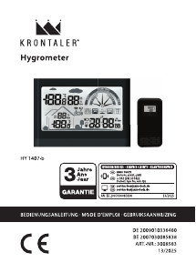 Handleiding Krontaler HY 1407-b Weerstation