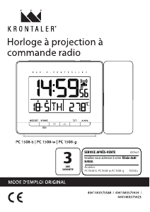 Mode d’emploi Krontaler PC 1508-b Radio-réveil