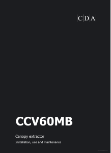 Bruksanvisning CDA CCV60MB Köksfläkt