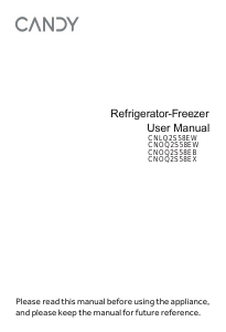 Manual de uso Candy CNLQ2S58EW Frigorífico combinado