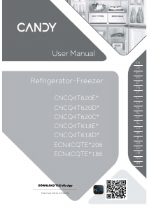 Manual Candy ECN4CQTEB206 Frigorífico combinado