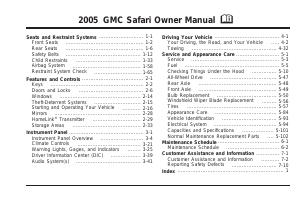 Handleiding GMC Safari (2005)