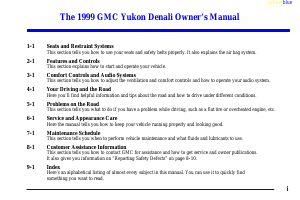 Manual GMC Yukon (1999)