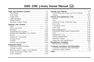 Bruksanvisning GMC Jimmy (2005)