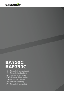 Bedienungsanleitung Greencut BAP750C Wasserpumpe