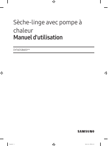 Mode d’emploi Samsung DV16DG8600BW Sèche-linge