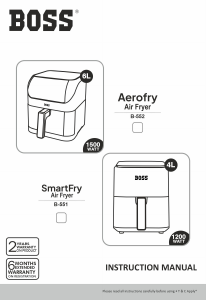 Manual Boss B551 Deep Fryer