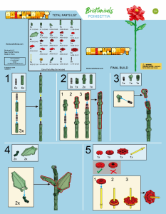 Manual Brickcraft set 72098 Bricktanicals Poinsettia