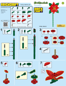Manual Brickcraft set 72577 Bricktanicals Poinsettia